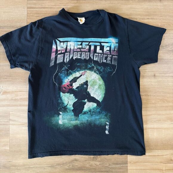 Bay Island Other - Vintage Y2K I Wrestled A Bear Once Black Shirt Size Large Mathcore Avant Garde